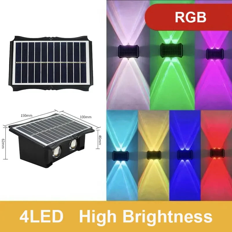 SolarGlow™ Outdoor Wall Light — Dual Beam Waterproof Solar Lamp