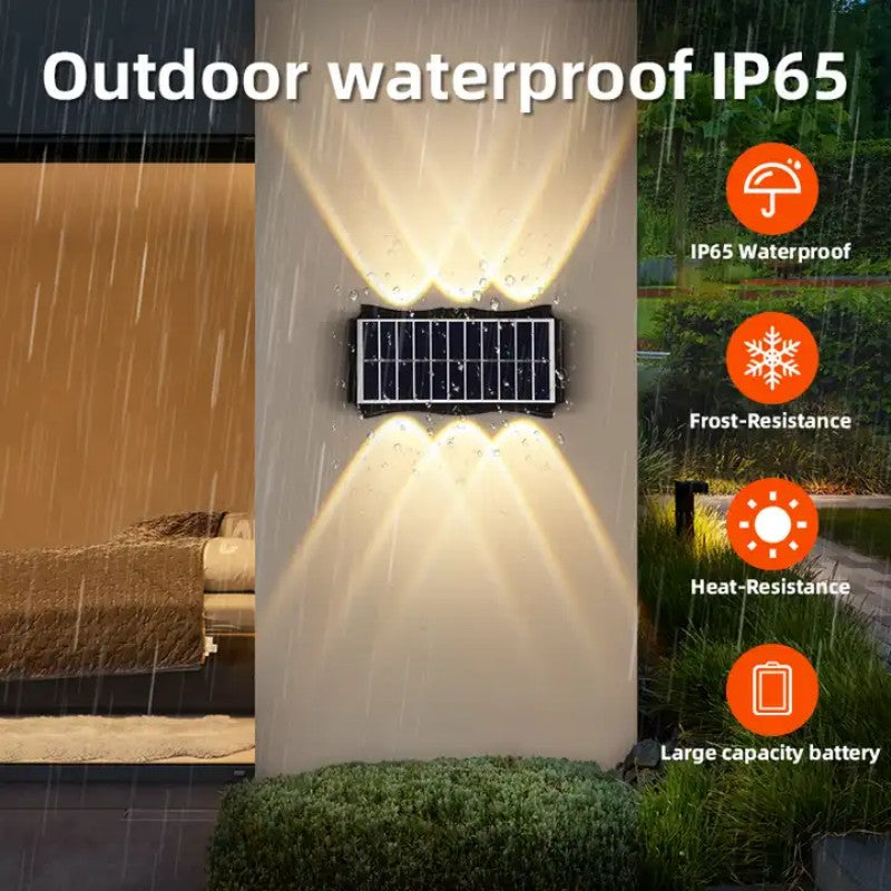 SolarGlow™ Outdoor Wall Light — Dual Beam Waterproof Solar Lamp