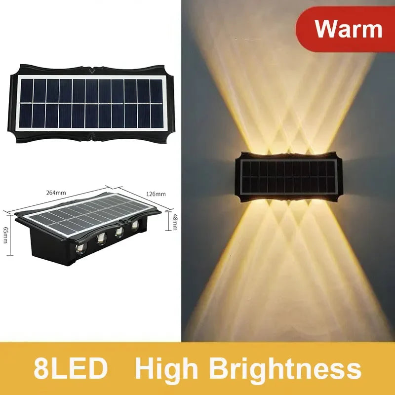 SolarGlow™ Outdoor Wall Light — Dual Beam Waterproof Solar Lamp