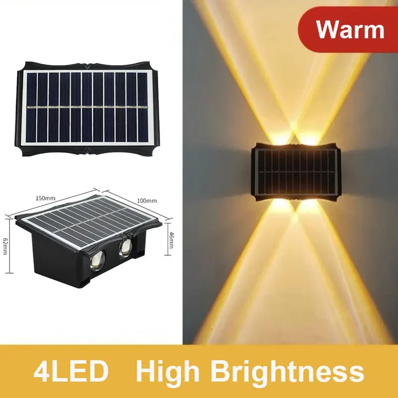 SolarGlow™ Outdoor Wall Light — Dual Beam Waterproof Solar Lamp