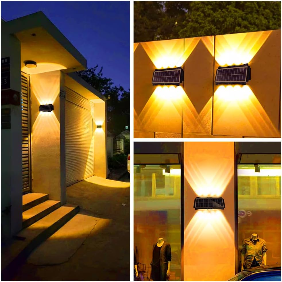 SolarGlow™ Outdoor Wall Light — Dual Beam Waterproof Solar Lamp